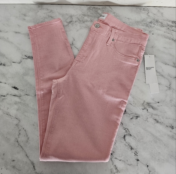 Hudson Jeans Mid Rise Ankle Natalie Supet Skinny Pink Jeans 30 NWT - Picture 3 of 10